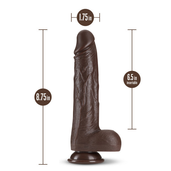 Dr Skin Dr Murphy Consolador de 8 pulgadas que empuja el chocolate