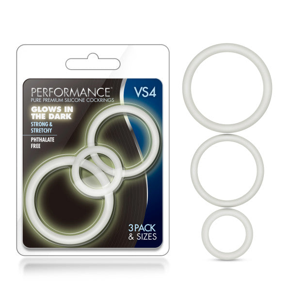 Performance Vs4 Pure Premium Juego de Anillos para el Pene de Silicona Blanco