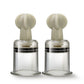 Temptasia Clit &amp; Nipple Twist Succionadores grandes, juego de 2 transparentes