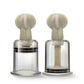 Temptasia Clit &amp; Nipple Twist Succionadores grandes, juego de 2 transparentes