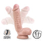 Dr Skin Plus 8in Thick Dildo W/ Squeezable Balls Vanilla