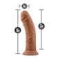 Dr Skin Glide Consolador autolubricante de 8 pulgadas Moca