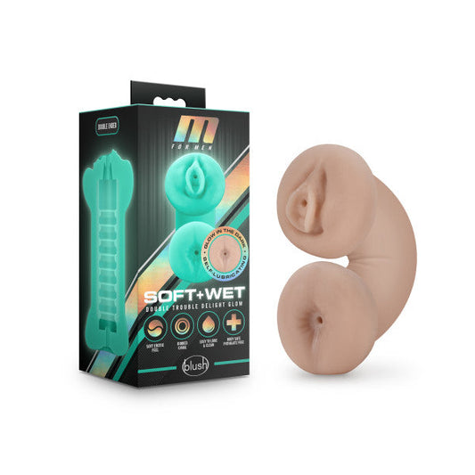 M para hombres Soft &amp; Wet Double Trouble Brilla en la oscuridad Vainilla