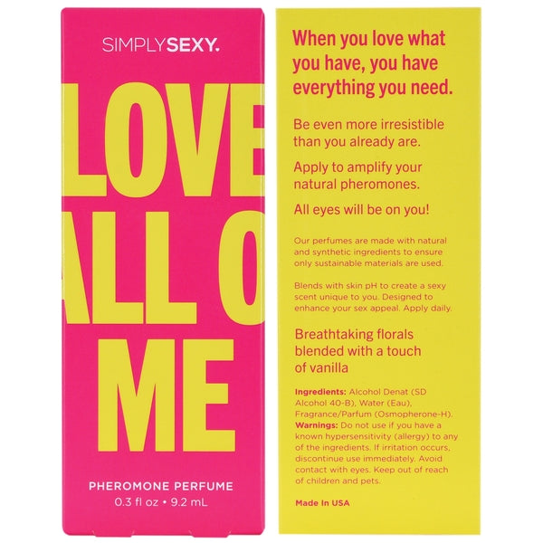Perfume de feromonas Simply Sexy Love All Of Me .3 onzas líquidas