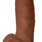 Jock Bareskin 7in Vibrating Latte Dildo W/ Balls