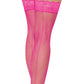 Thigh Highs Fishnet Neon Pink O/s