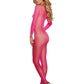 Body Stocking Rosa Neón Entrepierna Abierta O/s