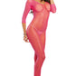 Body Stocking Rosa Neón Entrepierna Abierta O/s