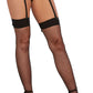 Back Seam Thigh High Dmd Black O/s