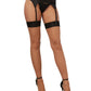 Cuban Heel Thigh High Nude/ Black O/s