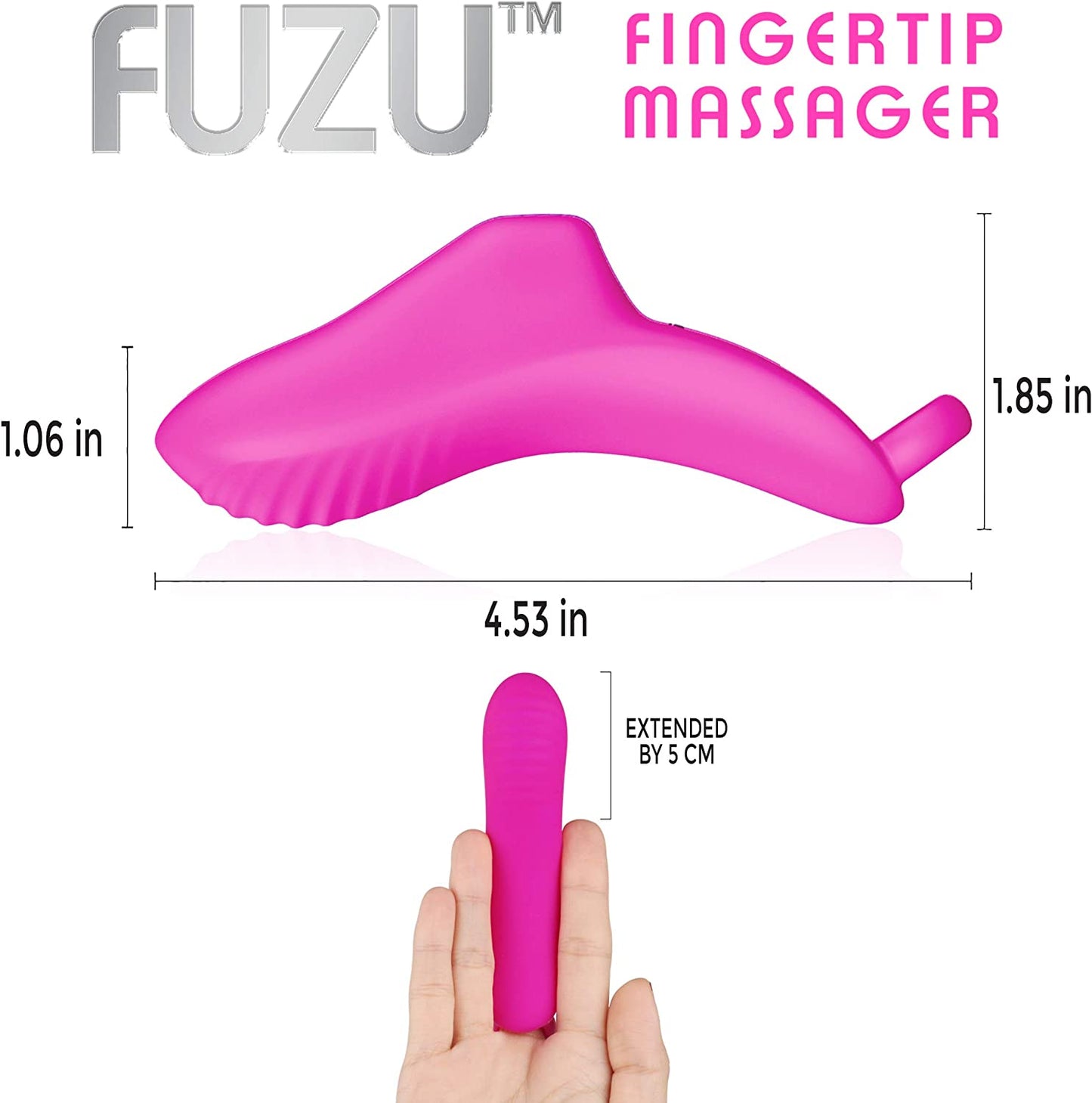 Vibrador para dedos activado por piel Fuzu Sensa Rosa
