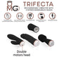 Vibrador Recargable Trifecta C/ 3 Cabezales Intercambiables Negro