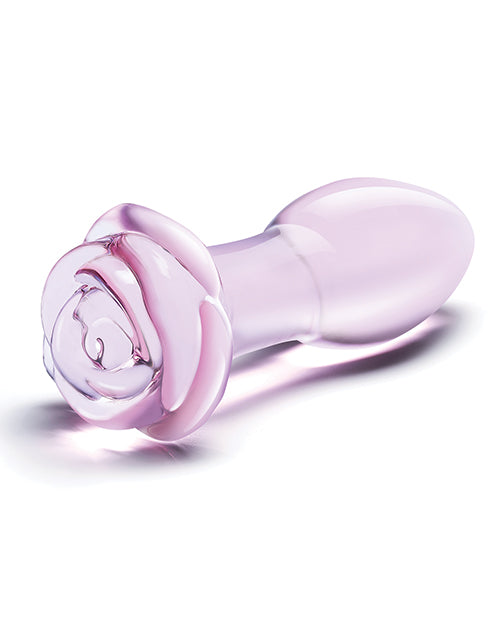 Rosy Bud Glass Butt Plug
