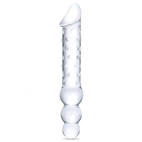 Consolador Glas De Doble Extremo De 12 Pulgadas Con Cuentas Anales