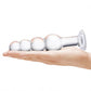 Crystaline Pleasure Glass Beaded Butt Plug
