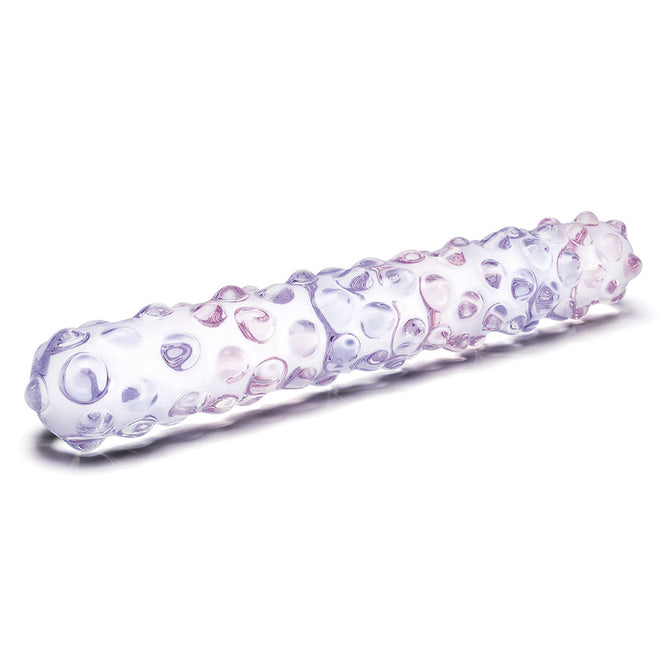 Glas 9 Consolador Nubby Rosa Púrpura "