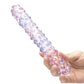 Glas 9 Consolador Nubby Rosa Púrpura "