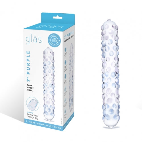 Consolador Nubby Glas Púrpura Rosa