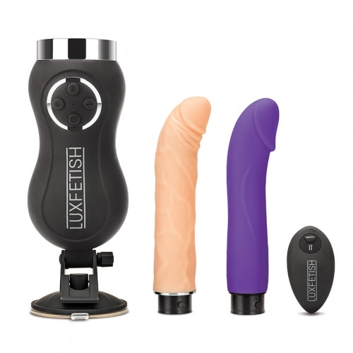 Máquina sexual compacta de empuje Lux Fetish con control remoto