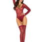 Sheer Burnout Teddy de manga larga Borgoña O/s