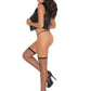 Diamond Net Thigh High Black O/s