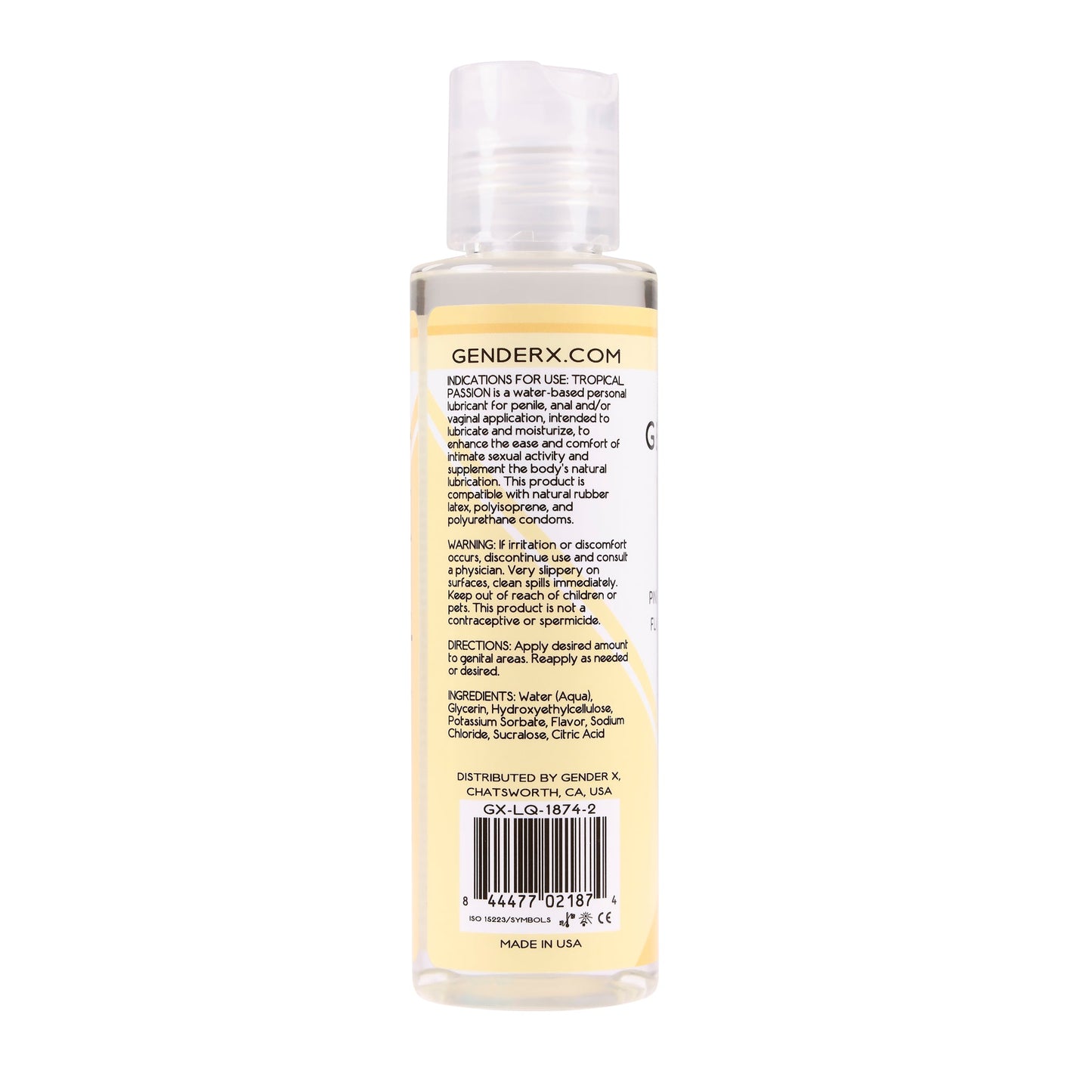 Gender X Tropical Passion Lube Flavored 4 Oz