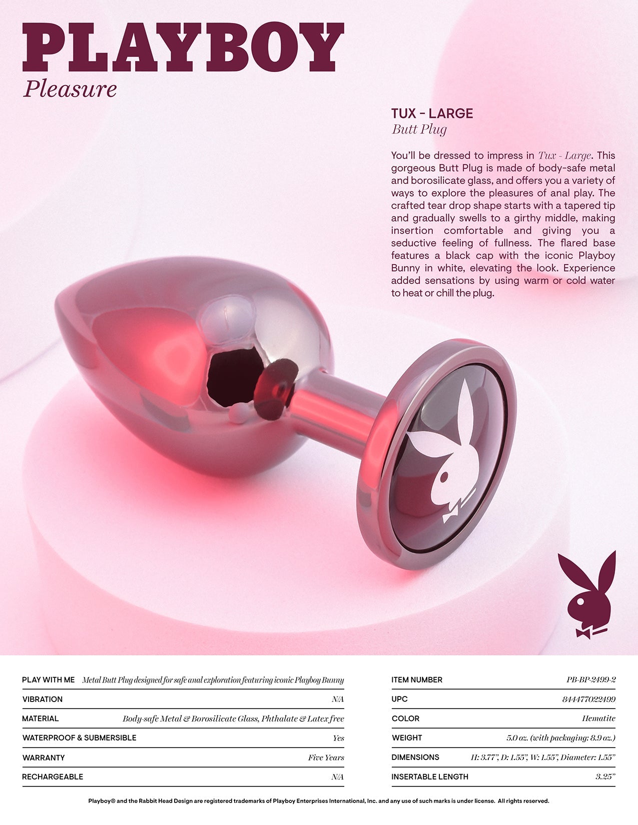 Playboy Butt Plug Large