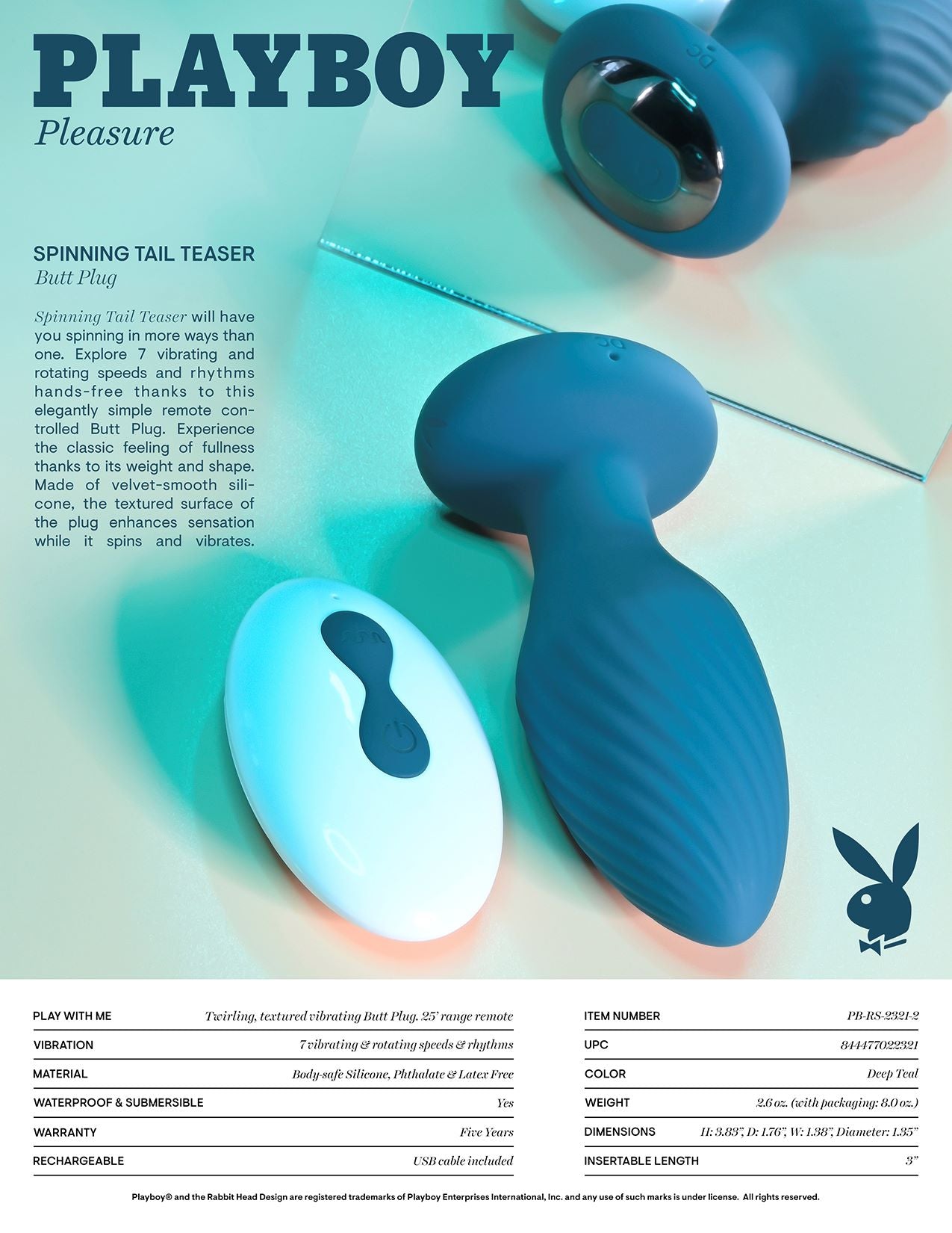 Avance de cola giratoria de Playboy