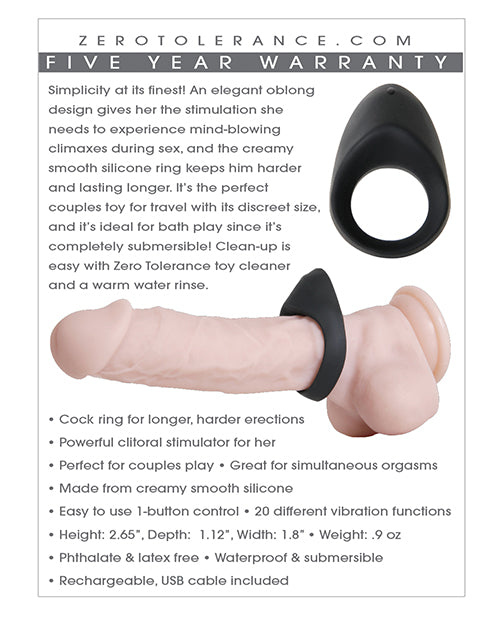 Anillo para el pene Night Rider de tolerancia cero