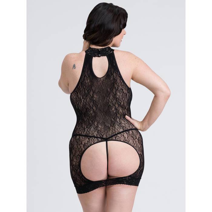 Cincuenta Sombras Captivate Minivestido de encaje negro de talla grande O/s Queen