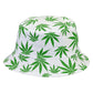 Gorro De Pescador Blanco Con Hojas Verdes