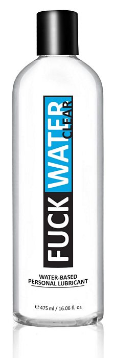 Lubricante a base de agua transparente Fuck Water, 16 onzas