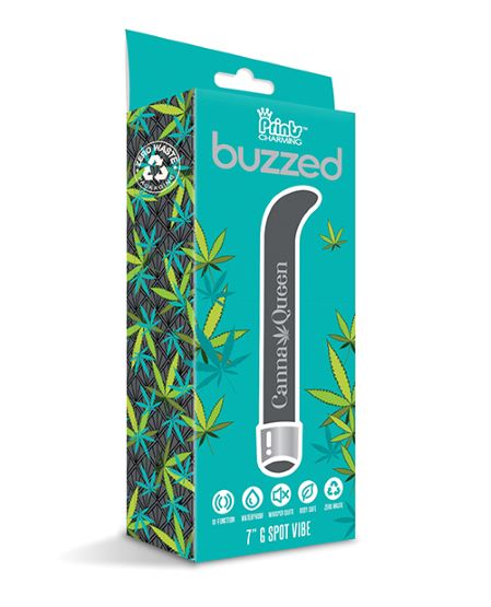 Imprime Charming Buzzed 7 G Spot Vibe Canna Queen Grey "