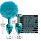 Nixie Set de Plug Anal de Metal Pom Pom &amp; Jewel Azul Metálico