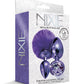Nixie Juego de plug anal de metal Pom Pom &amp; Jewel Púrpura Metálico