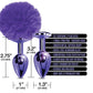 Nixie Juego de plug anal de metal Pom Pom &amp; Jewel Púrpura Metálico