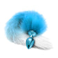 Thee Metallic Club Anal Plug w/ Tail Blue