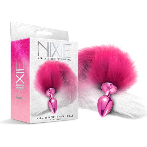 Thee Metallic Club Anal Plug w/ Tail Pink