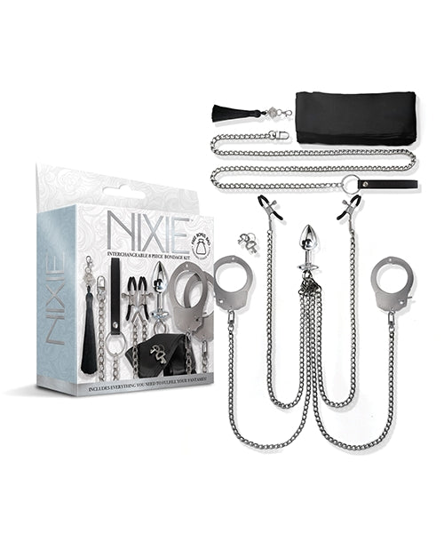 Nixie Kit de Bondage Intercambiable de 8 Piezas Plata