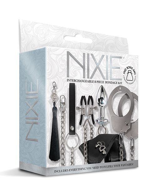 Nixie Kit de Bondage Intercambiable de 8 Piezas Plata