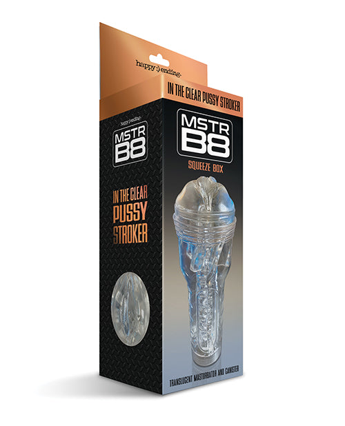 Mstr B8 en el coño transparente Stroker