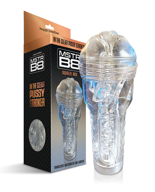 Mstr B8 en el coño transparente Stroker