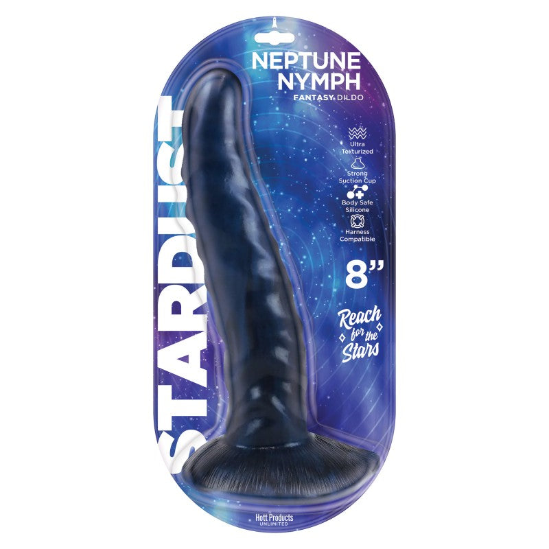 Stardust Neptune Nymph Consolador de Silicona 8in Púrpura