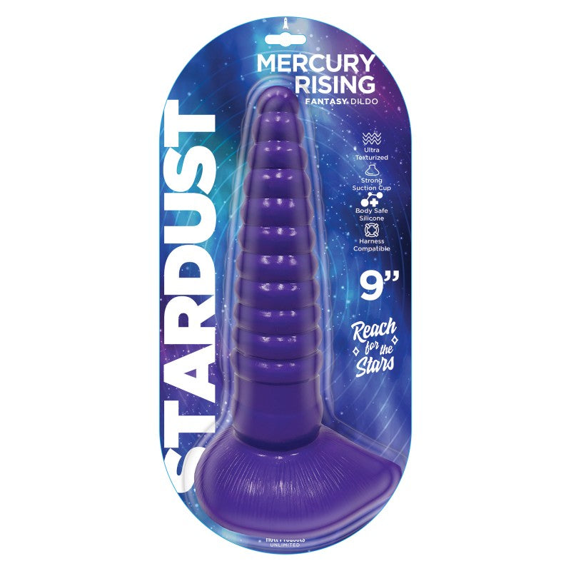 Stardust Mercury Rising Consolador de Silicona 9in Púrpura