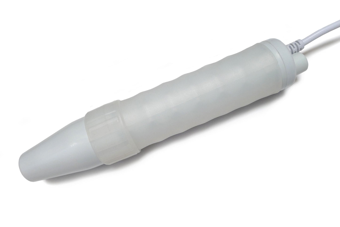 Kit Electrosex Varita Neón Mango Blanco Electrodo Rojo Enchufe Estadounidense