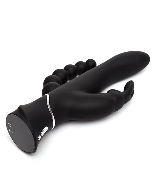 Happy Rabbit Conejo Recargable Triple Curva Negro