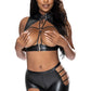 Liquid Onyx Open Vest & Leggings Black S/m