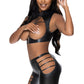 Liquid Onyx Open Vest & Leggings Black S/m