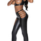 Liquid Onyx Open Vest & Leggings Black S/m