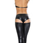 Liquid Onyx Halter Bra & Cutout Pants Black S/m